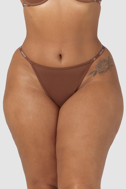 Lounge Underwear Smooth Klasyczne Stringi Chestnut | 168GTSDXK