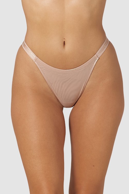 Lounge Underwear Smooth Mesh Briefs Taupe | 521GNMKJE