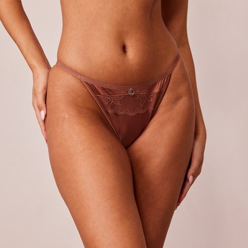 Lounge Underwear Soft Satin Briefs Mocha | 918EJPTGK