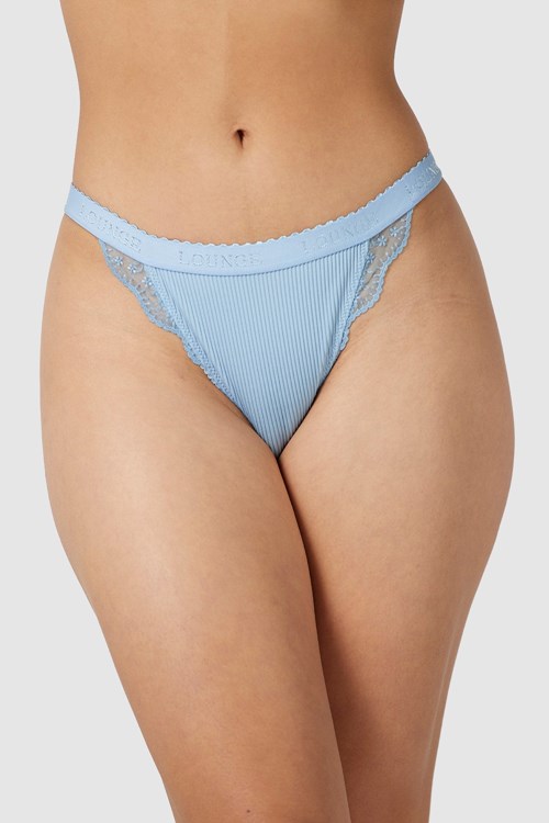Lounge Underwear Żebrowany Briefs Niebieskie | 182BFJGKW